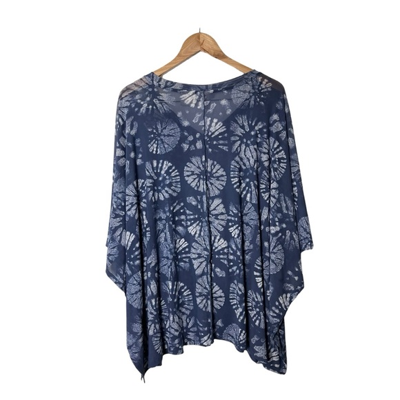 LOGO LORI GOLDSTEIN BEACH TO STREET Tunic Top Caftan Cover-Up Grey L - Picture 2 of 3